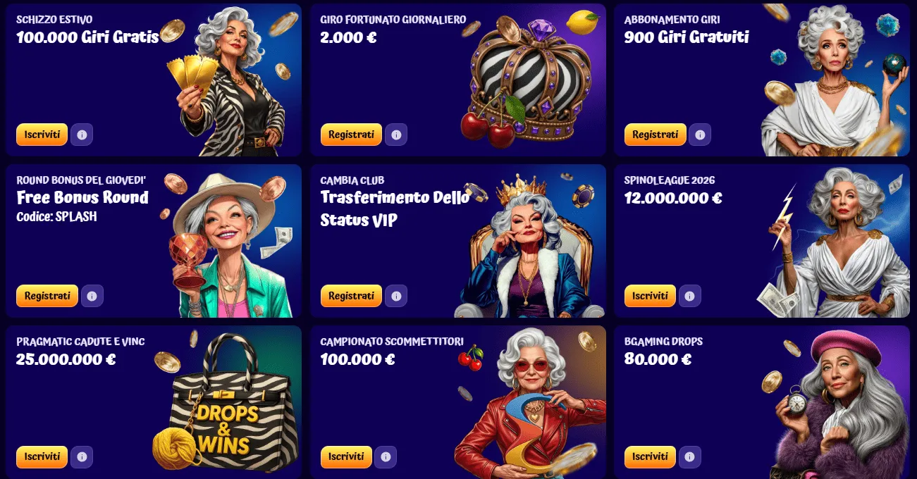 Promozioni SpinGranny Casino